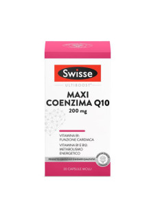 Swisse Cuore e Colesterolo - Maxi Coenzima Q10 200mg Integratore, 30 Capsule