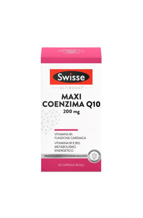 Swisse Cuore e Colesterolo - Maxi Coenzima Q10 200mg Integratore, 30 Capsule