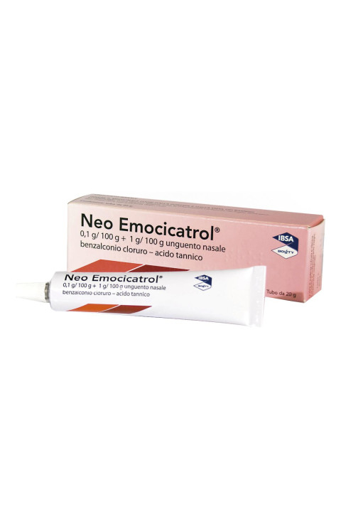Neoemocicatrol Unguento Nasale 0,1mg/g + 20mg/g Disinfezione Mucosa Nasale, 20g
Neoemocicatrol Unguento Nasale 0,1mg/g + 20mg/g Disinfezione Mucosa Nasale, 20g