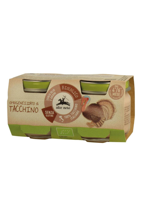 OMOGENEIZ TACCHINO BIO 2X80G ALC