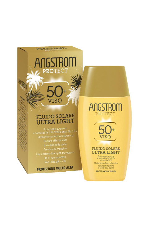 Angstrom Protect Fluido Solare Ultra Light SPF50+ Protezione Solare Viso, 40ml
