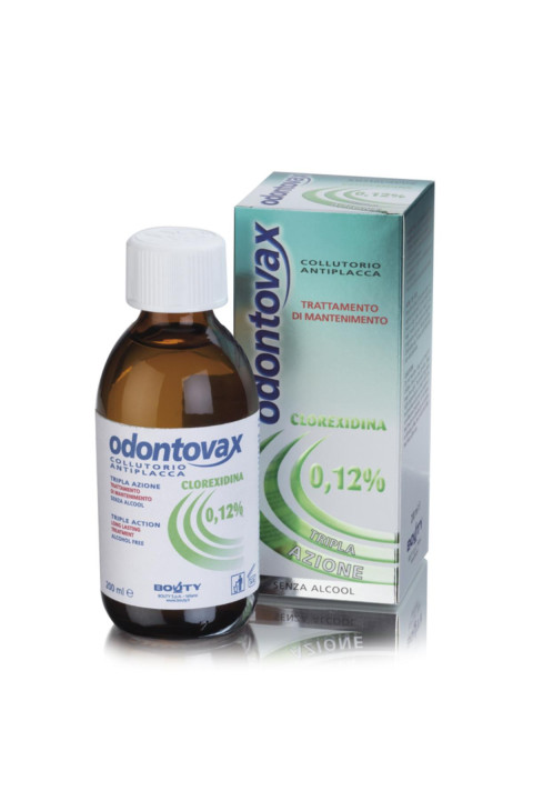 Odontovax Collutorio Antiplacca con Clorexidina 0,12%, 200ml
Odontovax Collutorio Antiplacca con Clorexidina 0,12%, 200ml