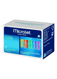 Microlet Lancette Colorate Pungidito Per Dispositivo Microlet 25 Pezzi