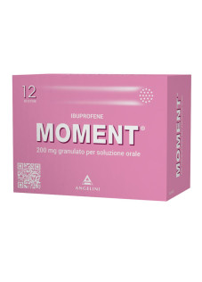 Moment 200mg Ibuprofene Antidolorifico Granulato per Soluzione Orale, 12 Bustine