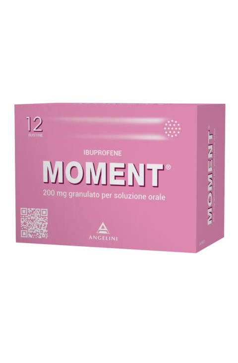 Moment 200mg Ibuprofene Antidolorifico Granulato per Soluzione Orale, 12 Bustine