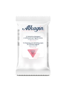 Alkagin Salviette Detergenti e Rinfrescanti Igiene Intima, 15 Salviettine
