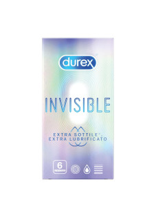 DUREX INVISIBLE EXTRA LUBR 6PZ