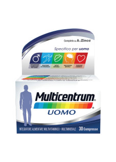 Multicentrum Uomo Integratore Multivitaminico Minerale Vitamina B, 30 Compresse