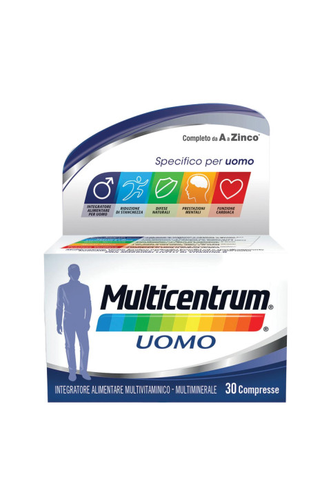 Multicentrum Uomo Integratore Multivitaminico Minerale Vitamina B, 30 Compresse