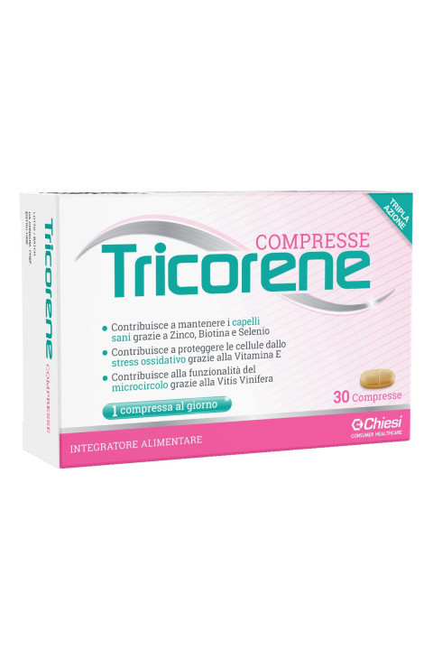 Tricorene Integratore per Capelli Sani Tripla Azione, 30 Compresse