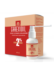 Carexidil 2% Minoxidil Spray Cutaneo Trattamento Alopecia Androgenica, 60ml