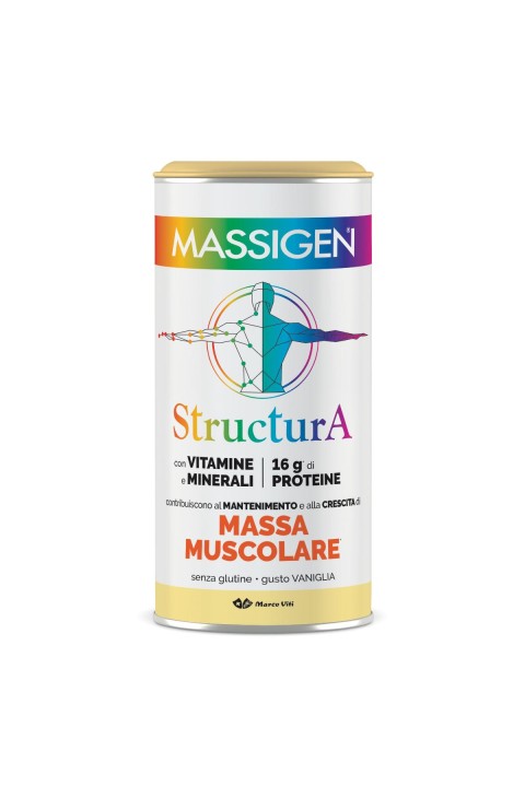 Massigen Structura - Integratore Massa Muscolare gusto Vaniglia, 252g
