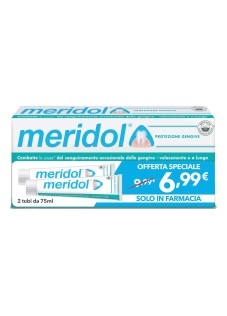 Meridol Dentifricio Protezione Gengive Combatte Batteri e Irritazione, 2 x 75ml