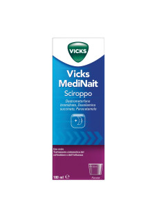 Vicks Medinait 0,5 Mg/Ml + 0,25 Mg/Ml + 20 Mg/Ml Sciroppo Flacone In Vetro Da 180 Ml Con Bicchiere Dosatore