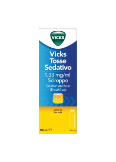 Vicks Tosse Sedativo Sciroppo Aroma Miele Tosse Secca 1,33mg/ml Destrometorfano Bromidrato, 180ml