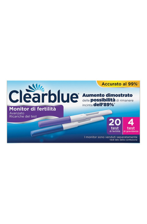 Clearblue Advanced 20 Test di Fertilità + 4 Gravidanza Ricambio per Monitor