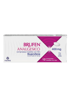 Brufen Analgesico 400mg Ibuprofene Trattamento del Dolore da Lieve a Moderato, 12 Compresse