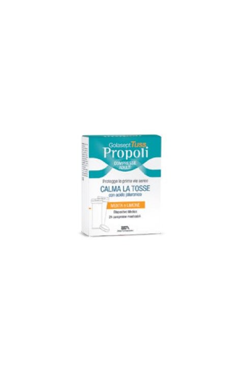 Zeta Farmaceutici Golasept Tuss Propoli Calma Tosse Menta Limone, 24 Compresse
