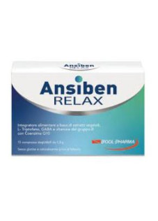 Pool Pharma Ansiben Relax Integratore contro Ansia e Stress, 15 Compresse