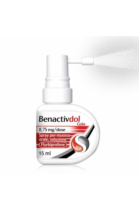 Benactivdol Gola Spray 8,75mg/Dose Flurbiprofene Mal di Gola Acuto, 15ml