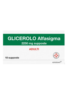 Glicerolo Adulti 2250mg Trattamento Stitichezza Occasionale, 18 Supposte