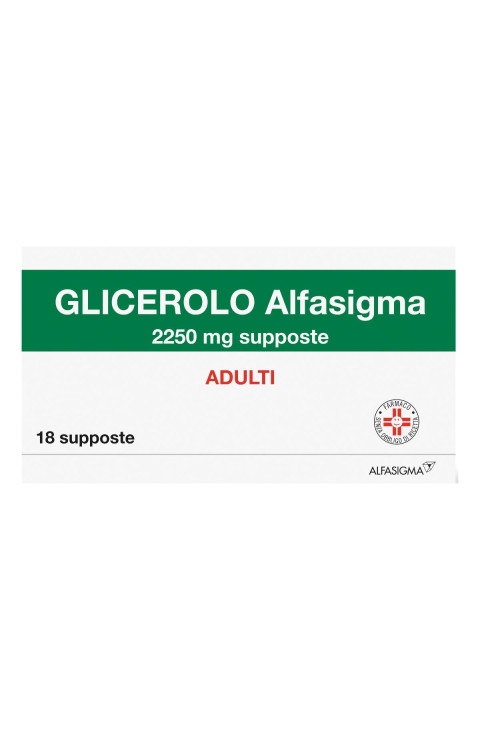 Glicerolo Adulti 2250mg Trattamento Stitichezza Occasionale, 18 Supposte