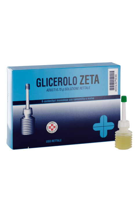 Glicerolo Zeta Adulti 6,75 G Soluzione Rettale 6 Contenitori Monodose Con Camomilla E Malva
