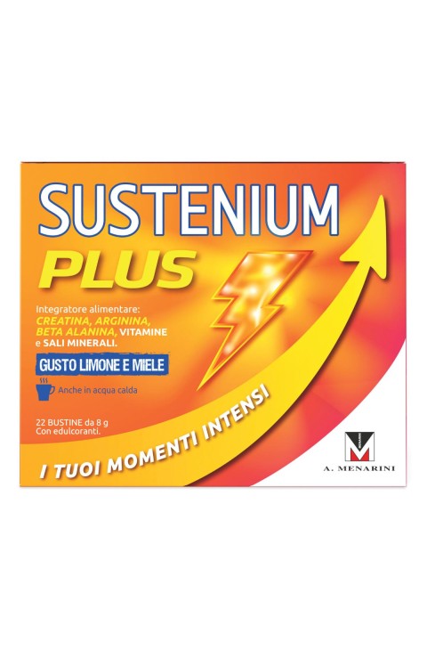 Sustenium Plus Gusto Limone e Miele Integratore energizzante con Vitamine Minerali e Aminoacidi, 22 Bustine