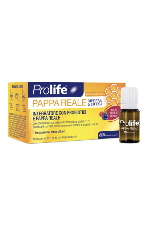 Prolife Pappa Reale Integratore di Probiotici e Pappa Reale, 10 Flaconcini x 8ml