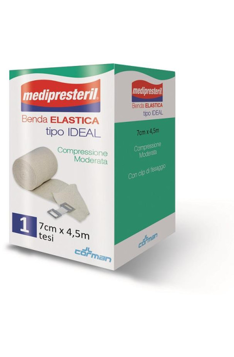 Medipresteril Benda Elastica Ideal Compressione Moderata, 7cm x 4,5m