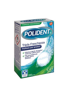 Polident Intensa Freschezza Pulitore Protesi Dentale 4 in 1, 66 Compresse