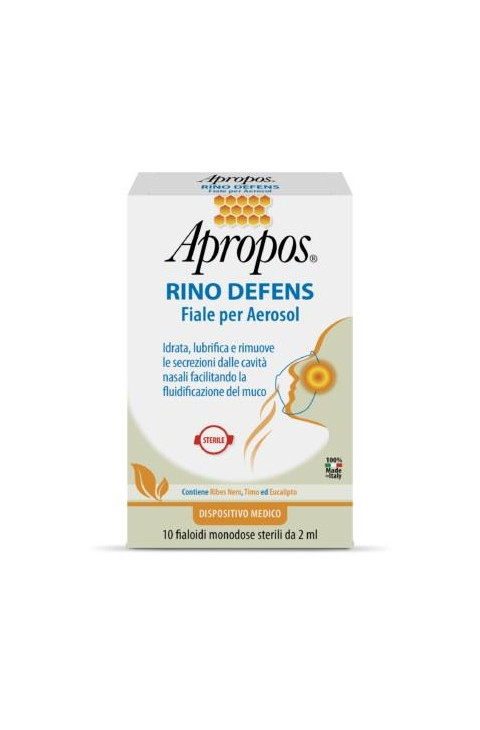 Apropos Rino Defens Fiale Per Aerosol 10 Fiale Monodosi Sterili Da 2 ml Apropos Rino Defens Fiale Per Aerosol 10 Fiale Monodosi Sterili Da 2 ml