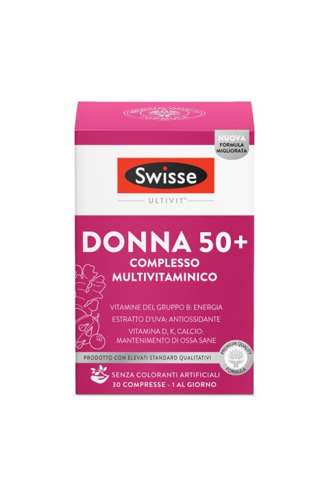 Swisse Multivitaminici - Donna 50+ Integratore Alimentare, 30 compresse