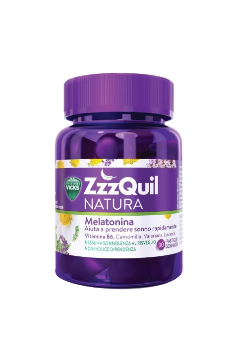 ZzzQuil Natura Integratore Melatonina per Dormire, 30 Pastiglie gommose