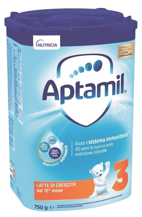 Aptamil Latte di Crescita 3 dal 12 Mese in Polvere, 750g