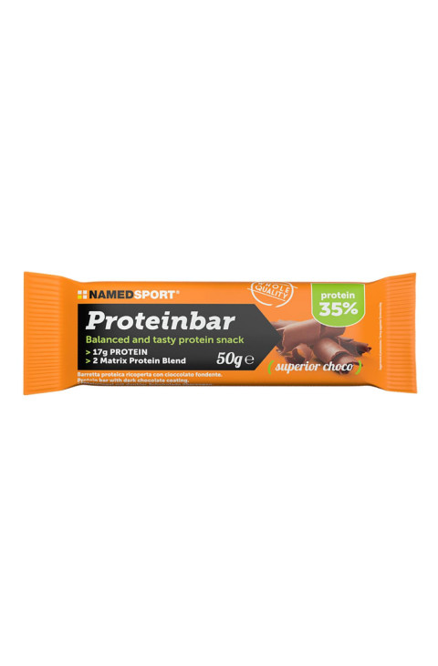 Named Sport Proteinbar Superior Chocolate Barretta Proteica 50 g
Named Sport Proteinbar Superior Chocolate Barretta Proteica 50 g