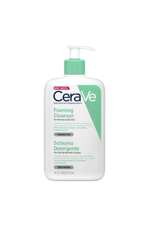 CeraVe Schiuma Detergente Viso Pelle Grassa Seboregolatrice, 473ml
