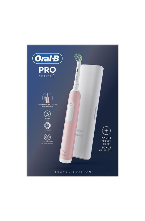Oral-B PRO Series 1 Spazzolino Elettrico Rosa + 1 Testina + Custodia Oral-B PRO Series 1 Spazzolino Elettrico Rosa + 1 Testina + Custodia
