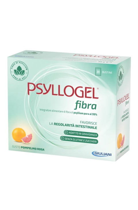 Psyllogel Fibra Integratore Intestinale Gusto Pompelmo Rosa Senza Zucchero 20 Bustine