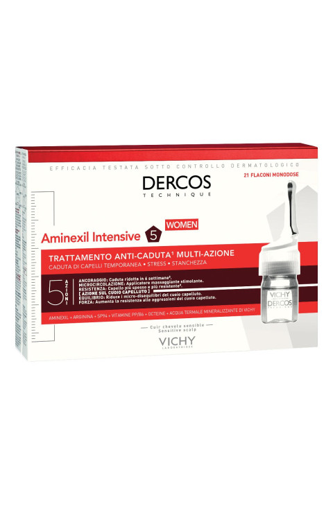 Vichy Dercos - Aminexil Trattamento Anticaduta Donna, 21 Fiale x 6ml
