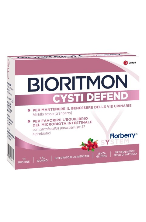 Dompé Bioritmon - Cysti Defend Integratore Benessere Urinario, 10 bustine