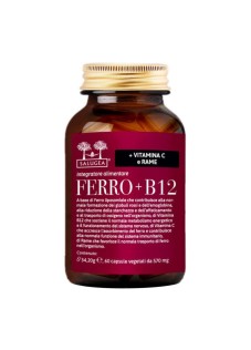 Salugea Ferro + B12 Integratore di Ferro Liposomiale Rame Vitamina B12 e C, 60 capsule vegetali
