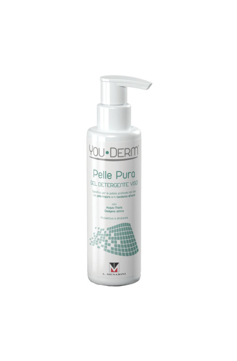 YouDerm Pelle Pura - Gel Detergente Viso Per Pelle Mista Grassa e Acneica, 200ml
