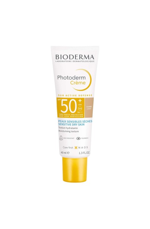 Bioderma Photoderm - Creme SPF50+ per Pelle Sensibile Secca Colore Chiaro, 40ml