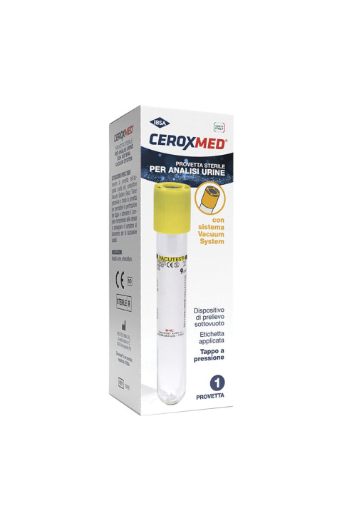 Ceroxmed Provetta Urine Con Sistema Vacuum System, 9ml 1 Pezzo