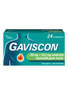 Gaviscon*24cpr Ment250+133,5mg