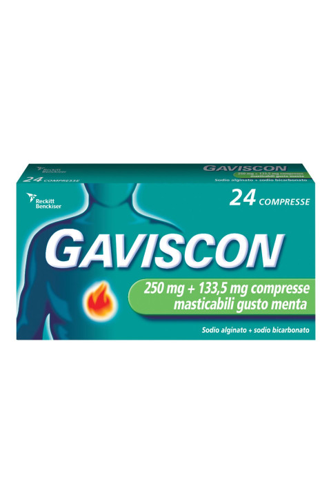 Gaviscon*24cpr Ment250+133,5mg