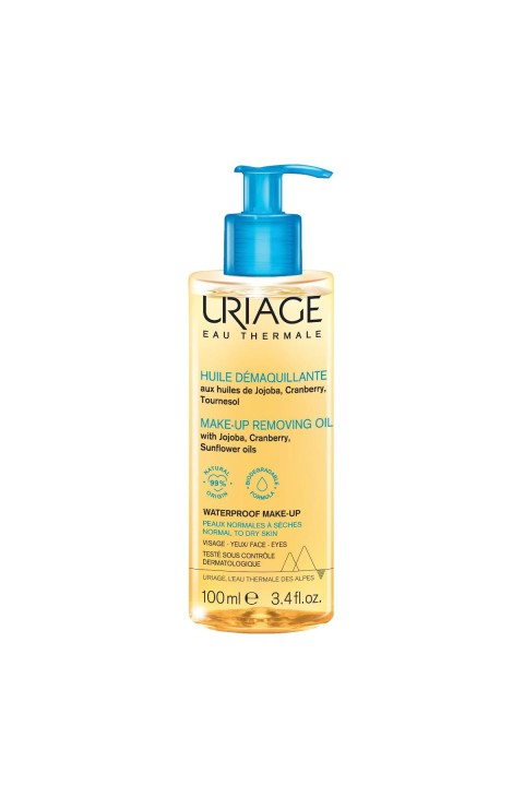 Uriage Eau Thermale Olio Struccante Waterproof Per Pelle Normale e Secca 100 ml