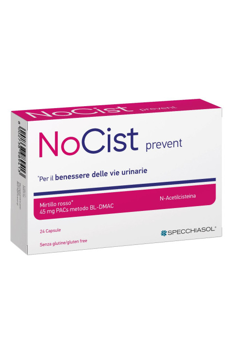 con N-acetilcisteina. NoCist Prevent &egrave; ricco in proantocianidin