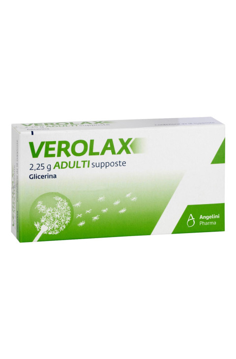 Verolax Adulti 2,25g Glicerina Trattamento Stitichezza, 18 Supposte